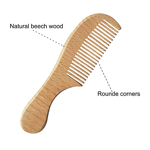 Baby Hair Brush and Comb Set for Newborns & Toddlers | Wooden Baby Brush Set with Soft Goat Bristles l Wood Comb l Purple Cradle Cap Brush| Ideal for Cradle Cap (3 Piece) - color: 3pcs(purple Cradle Cap Brush+hair Brush+wood Comb)