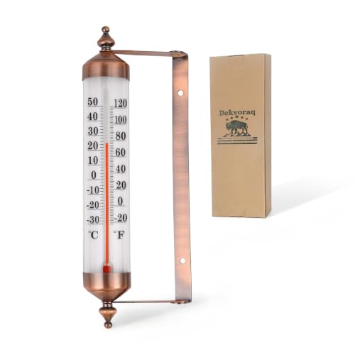 Outdoor Thermometer Waterproof, 10-Inch Decorative Outdoor Thermometer