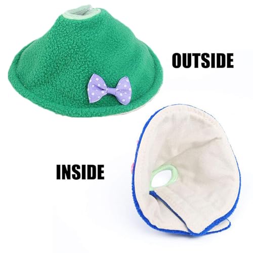 QBLEEV 4Pack Parrot Anti-bite E-Collars, Anti-Grab Feather Plucking Collars | Soft pet wound healing safety elizabethan collar, protective recovery cones for budgerigar lovebird agapornis fischer - size: L-Neck Girth(4.3"-5.1")