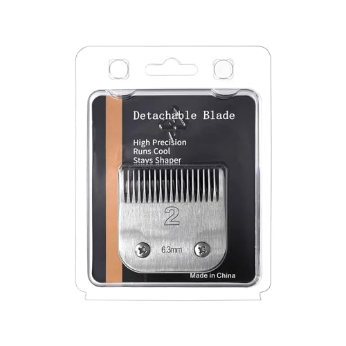 2# Replacement Ceramic Blades,Compatible with Oster Classic 76,Andis AGC | 6.3mm(1/4") Cutting Length,compatible with Oster and Andis Wahl KM10 Series Clippers - color: Size 2