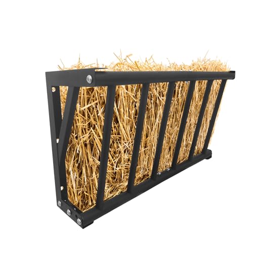 Hay Feeder for Horses, 27'' Long Goat Hay Rack with 16 Gallon Large Capacity, Heavy Duty Steel Wall Mounted Feeder Rack for Horses, Goats, Sheep, Indoor Outdoor Uses in Stable and Farm - size: 27 inch