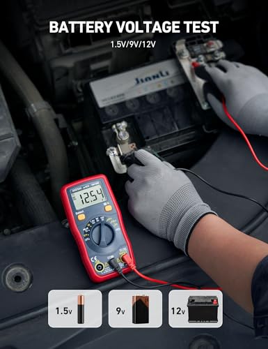 AstroAI DM130B Multimeter, 4000 Counts, Auto-Ranging, Capacitance Testing | Measures AC/DC Voltage, Current, Resistance, Capacitance, NCV, 1.5V/9V/12V Battery Modes, CAT III 600V