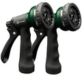 AUTOMAN Garden Hose Nozzle 2PK, ABS Water Spray Nozzle with 7 Adjustable Patterns, Slip Resistant for Watering Plants, Lawn, Garden, Washing Cars, Cleaning, Showering Pets & Outdoor Fun - color: Dark Green