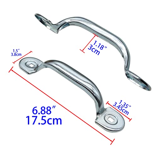 Garage Door Bottom Lift Handle for Most Gate Handles Replacement, Heavy Duty Door Pull Handle for Garage Outdoor Closet (2 Pack)