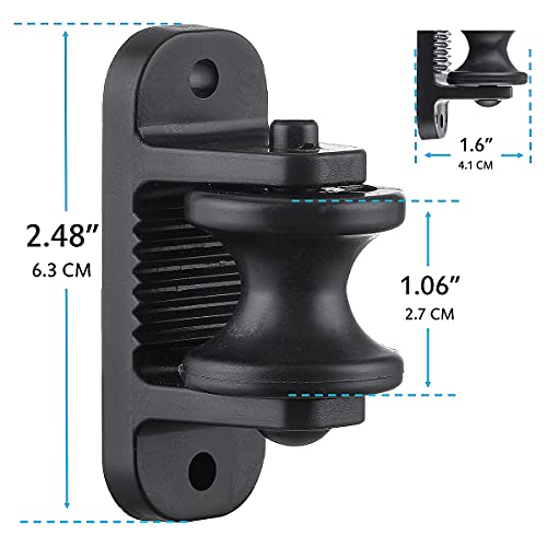 QMARK 20 Pack Electric Fence Wood Post Roller Insulators, Corner Insulators Black (20)