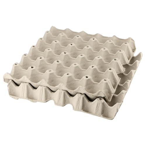 20 PCS 30 Count Gray White Egg Cartons, 12x12x2Inch Paper Pulp Egg Crates, Cardboard Egg Cartons for Egg Packing Storage - size: 11.8x11.8x0.2 inches
