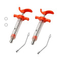 2 Set Feeding Syringe with 2 Drench Nozzle, Adjustable Dosage, Reusable Drench Gun Syringe for Small Animals Newborn Pet Livestock, Small Sheep Pig Dog Cat Bird Pig Feeding Nursing Supplies(10ML) - size: 10ML