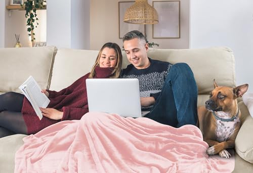 Utopia Bedding Ultra Soft Fleece Bed Blanket Throw Size Pink (50x60 Inches) | Microfiber Plush Warm Lightweight Breathable Cozy Blanket Anti-Static, All Season Use, Gift for Women and Men - color: Pink, size: Throw (50x60 Inch)