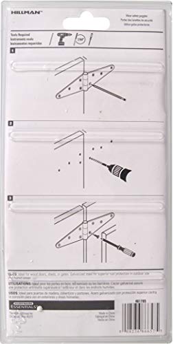 Hardware Essentials 851685 Heavy Duty Strap Hinges Galvanized 6" - 2 Pack