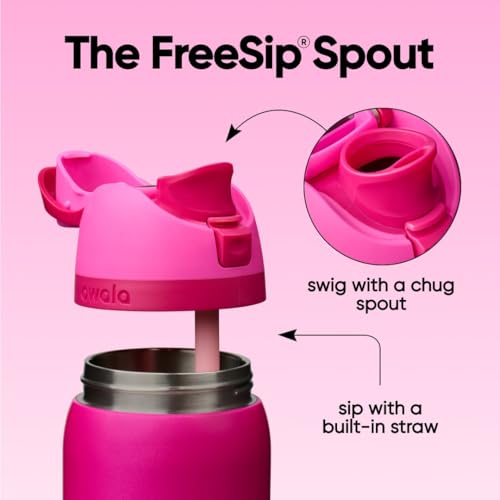 Owala FreeSip Stainless Steel Water Bottle 32 oz Read My Lips - color: Read My Lips, size: 32 Ounces