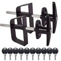 T-Handle Lock Kit,Hurrikom Double Shed Door Latch with 5.5" Stem, Lock Matching Set Includes 10 Keys for Sheds Doors, Playhouses, Chicken Coops,Camper, RV, etc(Black).All Keys are Universal. - size: 5.5 inch-BLACK-T