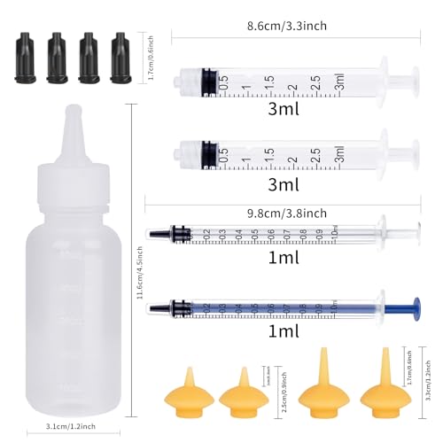 Pet Feeding Bottle and Syringes with Nipples for Small Cat Dog Animals (Model 1) - size: model1