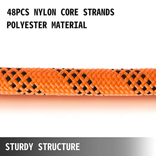 VEVOR 7/16 Inch Double Braid Polyester Rope 200 Feet Nylon Pulling Rope 880LB High Force Polyester Load Sailing Rope for Arborist Gardening Marine - size: 7/16 Inch x 200 FT, style: Polyester