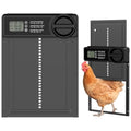 Automatic Chicken Coop Door, Battery Powered with Smart Timer & Anti-Pinch | Aluminum Alloy Door, LCD Display, Low Battery Reminder, Waterproof, Electric Auto Open/Close for Hens, Ducks, Geese Poultry