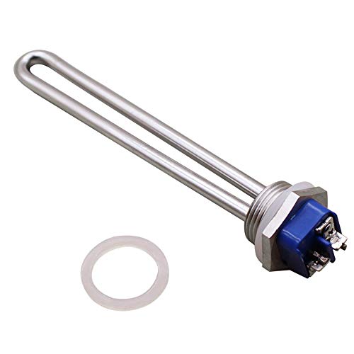 DERNORD 12V 150W Immersion Heater Submersible Water Heater Element Stainless Steel Heating Element with 1 Inch NPSM Flange - size: 12V 150W