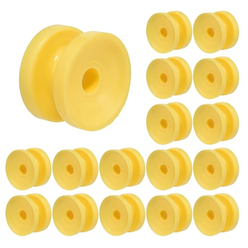 Donut Corner Post Electric Fence Insulators, Yellow, 40 | Polywire Insulator for Farm Fence - color: yellow, size: 40