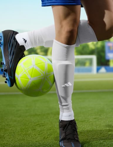 adidas Unisex Metro Soccer Socks or Calf Sleeves (1 Pair) Over-the-Calf | Unisex, 1-Pack, Cushioned Impact Zones, Moisture-Wicking, Calf Compression, Versatile Layering, Game & Practice Ready - color: Team Light Grey/White/Calf Sleeve, size: Medium, style