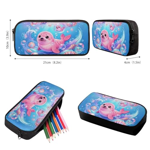 Upetstory Cute Seal Backpack for Girls School Bag Set Boys Lunch Box Pencil Case Kids Schoolbag Elementary Bookbag Students Bookbag Kindergarten Preschool Water Bottle Sleeve Book Cover - color: Seal