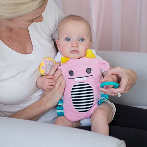 Dr. Brown's Gripebelt Heated Belly Band, Soothe Baby's Tummy with Gentle Warmth and Compression, Monster, 3m+, Pink - color: Pink Monster, size: 3m+ (Pack of 1)