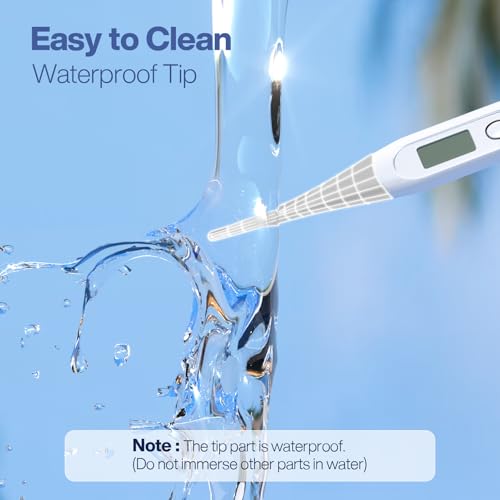 Boncare Digital Thermometer for Adults, Kids & Babies, Gray | Accurate & Safe Oral and Rectal Thermometer with 10-Second Reading and Fever Alarm - color: Grey
