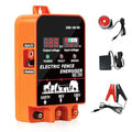 5.5J Electric Fence Charger Energizer, 5.5 Joules 10 Miles | AC DC 2 in 1 Powered Supply, Input 12V Output 8 KV or 12KV with Display and Alarm,Contain Cattle Cow and Livestock, No Remote