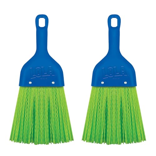 LOLA Heavy Duty Whisk Broom, Hand Brush, 2 Pack Durable Bristles, Whisks Away Dirt & Debris, Compact, Hang Hole for Easy Storage, Indoor/Outdoor - size: 2 Pack, style: 2026 Model