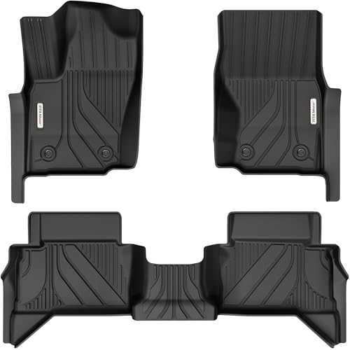 YITAMOTOR Floor Mats for Toyota Tacoma 2024 2025 2026 Double Cab Automatic | (Not fit Hybrid)TRD/SR/SR5/Limited All Weather Toyota Tacoma Floor Liners TPE Rubber Mats TRD Accessories Tapetes Duros Sport