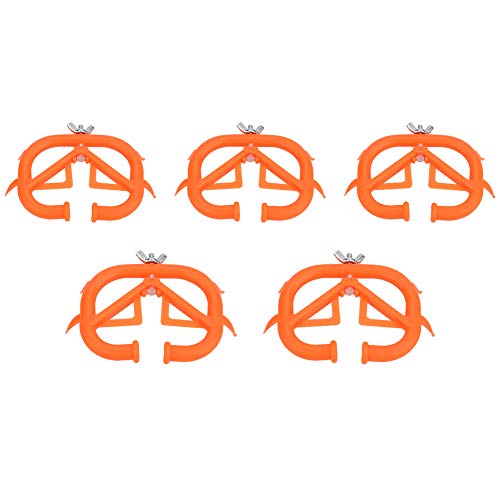 5PCS Cow Nose Ring Farm Livestock Animal Weaner Red Plastic Calf Weaning Nose Rings Spiked Preventing Milk Suckling Farm Livestock Equipment