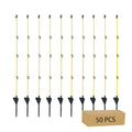 45 inch Electric Fence Posts Step in Fiberglass Insulated Plastic Electric Fence with Post, Electric Fence Stakes for Dogs, 50 Pack - color: 45 INCH, size: 50 pcs