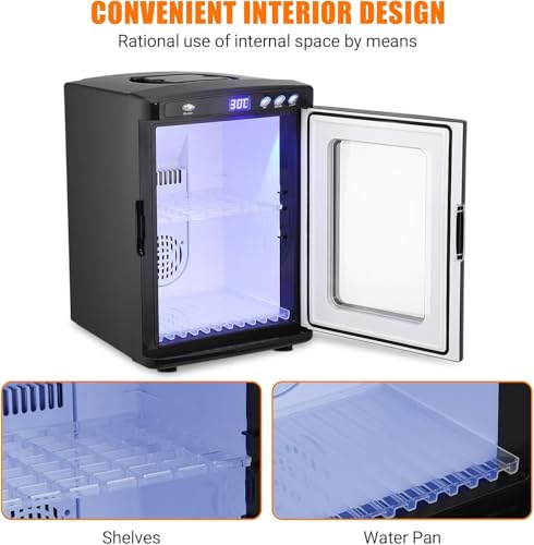 25L Reptile Egg Incubator with Temperature Control (10°c - 60°c), Portable Digital Cooling & Heating Lab Incubator for Small Reptiles, 12V/110V Compatible（Black） - color: Black
