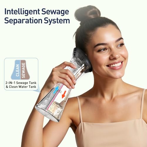 Ear Wax Removal - Electric Ear Cleaner with IPX7, Water Powered Ear Cleaning Tool with Irrigation Flusher, 6 Tips, 4 Pressure Settings - Safe & Effective for Ear Wax Cleaning Gifts for Women Men