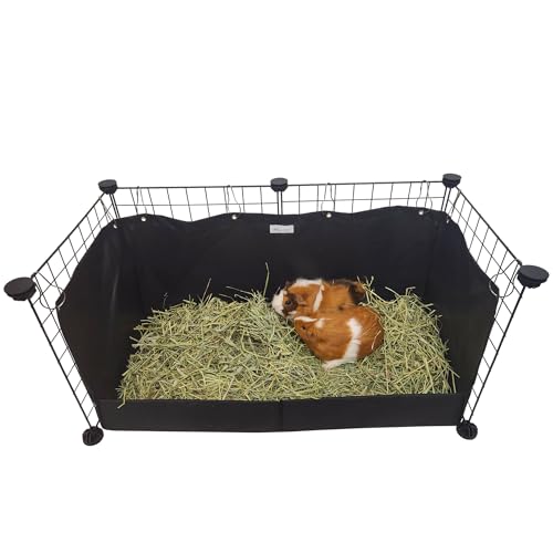 Hayzee Original Guinea Pig Hay Holder Feeder Litter Box Less Mess Encourages Natural Burrowing Instincts and Provides Ample Supply of Hay to Guinea Pigs and Rabbits (Black, 13") - size: 13"