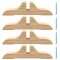 4pcs Wooden Folding Room Divider Stand with Screws,Room Divider Screen Holder Feet Partition,Folding Privacy Screen Holder for Hotel Home Office (Wood) - color: Wood