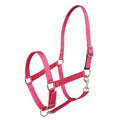 TuffRider Miller's Adjustable Nylon Halter with Snap and Breakaway Leather - color: Magenta, size: Horse