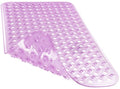 Yimobra Bathtub Mat Non Slip, Shower Mat with Strong Suction Cups & Drain Holes, 28"X16", Anti Slip Bath Tub Mat for Inside Shower, Machine Washable Fast Drying, Bathroom Essentials, Clear Purple - color: Clear Purple, size: 27.5 X 15.5 Inch