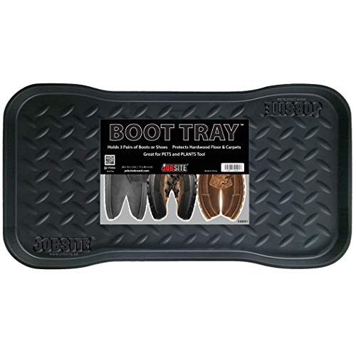 JobSite Heavy Duty Boot Tray, Multi-Purpose for Shoes, Pets, Garden - Mudroom, Entryway, Garage - Indoor or Outdoor - 15 x 28 Inch - 1 Pack - color: 1 Pack