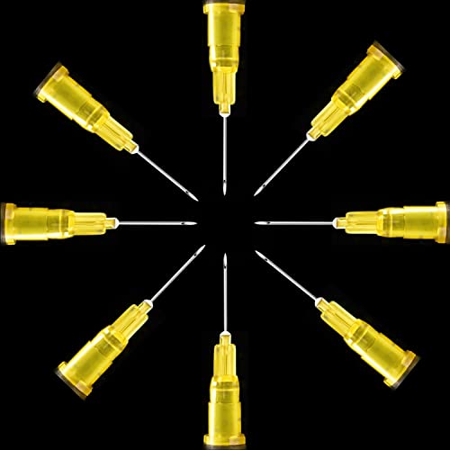 100 Pack 30Ga 1/2 Inch Stainless Steel Dispensing Lab Tools Accessories for Scientific Labs, Measuring and Refilling, Individually Wrapped - size: 30G 1/2 inch