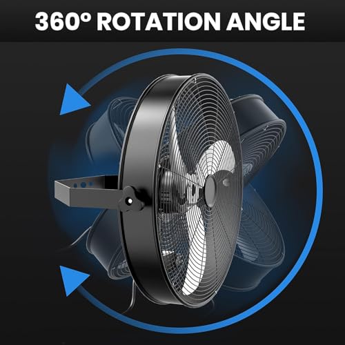 Simple Deluxe 20 Inch High Velocity Wall Mount Fan with Rack, 3 Speed Industrial/Commercial Metal Ventilation Fan,2 Pack - size: 20 Inch-Classic, style: 2 Pack