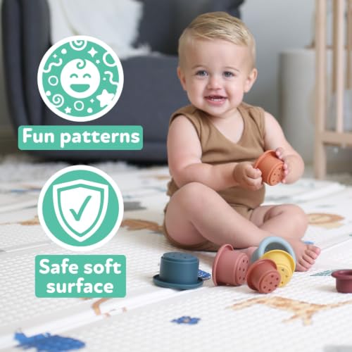Nuby Reversible Baby Floor Mat | Safari - style: Safari