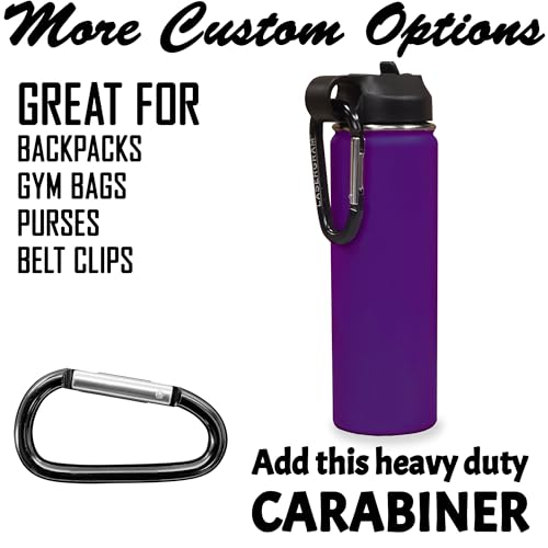 LaserGram Personalized 20oz Water Bottle, Horse (Dark Purple) | Engraved Gift, Vacuum Insulated Stainless Steel, Flip-Top Straw Lid, Laser Engraved With Your Name - color: Dark Purple, size: 20 Ounces