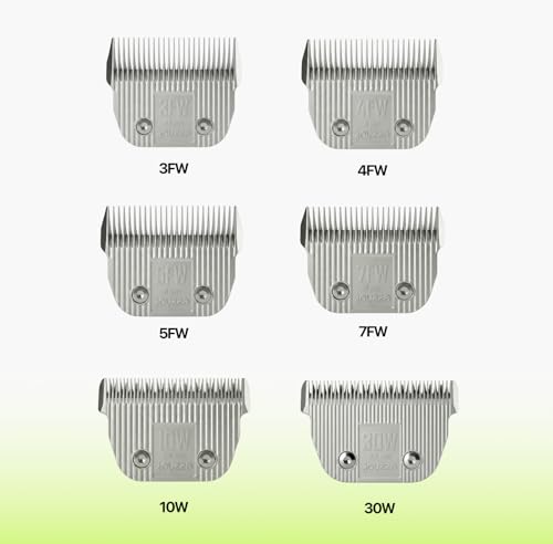 Raptor/Falcon Series A Wide Blade - Professional Grade Dog Clipper Grooming Blade, Detachable, Replacement Blades - Stainless Steel, Coated Ceramic,(A Series #3FW) - size: 3FW (13 mm)