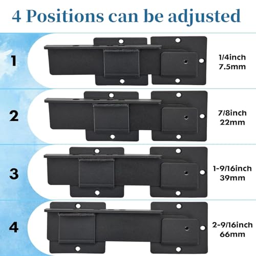 9-Inch Heavy Duty Flip Gate Latch with 4 Padlock Holes 4mm Thick Carbon Steel Adjustable Door Latch for Sliding/Swing Gates, Barn, Shed, Garage, Yard, Fence (9 inch) - size: 9 Inch