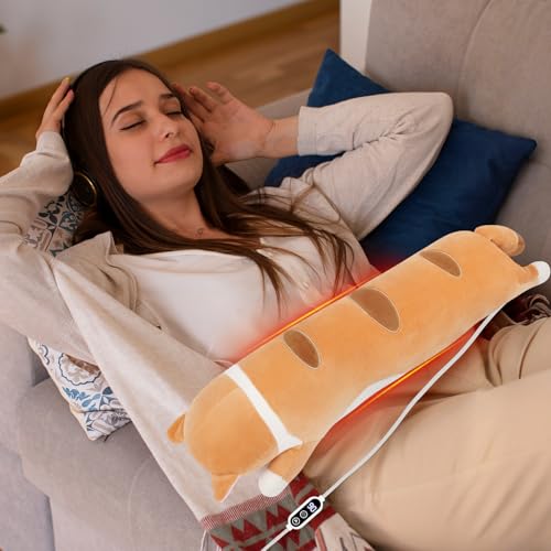 Orange Cat Plush USB Heating Pad for Period Cramps Menstrual | 22” Cat Heated Plush Stuffed Animal, Portable Indoor Outdoor Use, Electric Kitten Plush Heating Pad for Women Mom Girls Gifts - color: Orange Cat Heating Pads