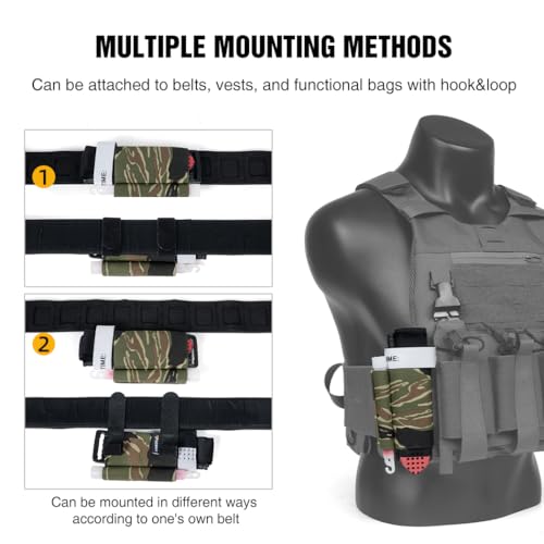 IDOGEAR Sports Tactical Tourniquet Pouch First Aid Holder for CAT Gen7, Combat Trauma Kit for Tactical Vest Belt - color: VTS