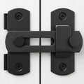DOUBLE 2 C Barn Door Lock, Sliding Door Lock Hardware, Carbon Steel Door Latches for Cabinet, Closet, Window Door, Black - style: 1 Pack