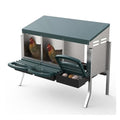 Metal Chicken Nesting Box with Easy-Collect Tray & Lid – 3/4/2x2 Compartment Heavy Duty Roll Away Nesting Boxes for Chickens, Wall Mount or Freestanding, Galvanized Steel Hen Laying Box for Coop