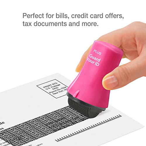 Guard Your ID Wide Identity Theft Protection Roller Stamp, 3-Pack for Mail - color: Pink, size: Wide 3-Pack