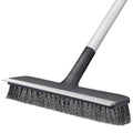 Floor Scrub Brush for Cleaning Bathroom,Kitchen,Patio,Tile,Garage and Deck | Adjustable Long Handle; 2-in-1 Scrape and Heavy-Duty Stiff Bristle; Hanging Hook; Dureable;