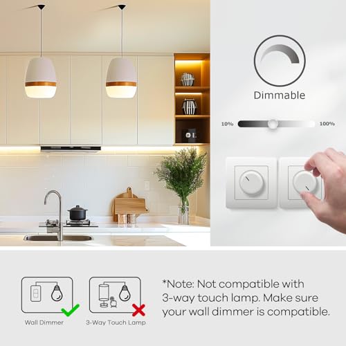 Linkind A19 LED Light Bulbs, 60W Equivalent Dimmable Light Bulbs, 4000K Cool White, 9W 840 Lumens LED Bulbs, E26 Standard Base 120V, Lighting for Bedroom Living Room Home Office, 6 Packs - color: 4000k Cool White-60w 6pcs
