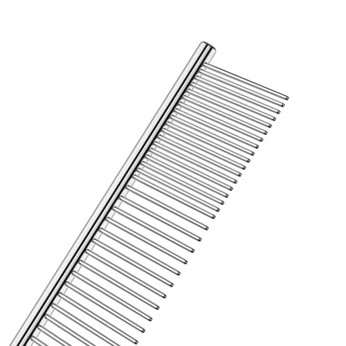 Andis 68545 Stainless Steel Pet Dematting Comb, 10in | Removes knots, mats & loose hair, lightweight balanced design, dog grooming brush accessory - size: 10 Inch